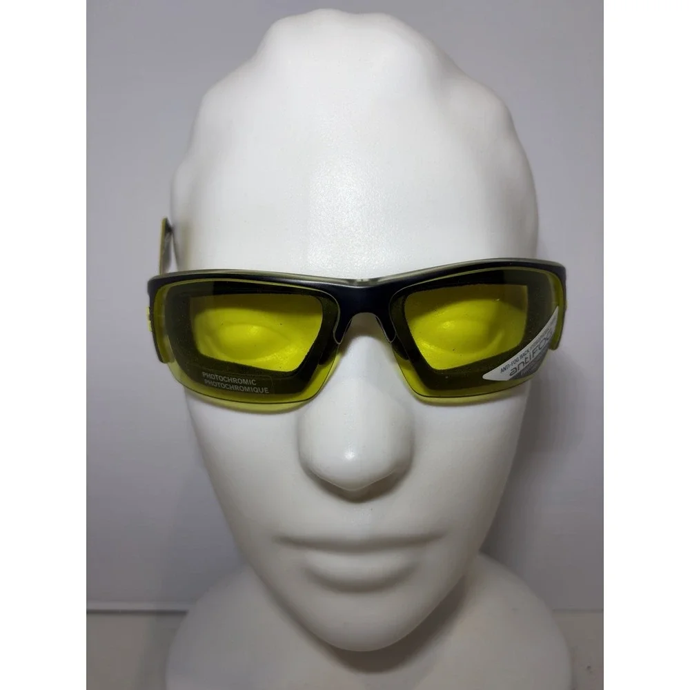 Ryders Caliber Sunglasses Gloss Black Photochromic Anti-Fog NIB R927-002 Rare